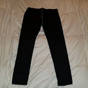 Back zip black jeans